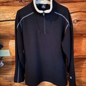 BEAUTIFUL KUHL BRAND 1/4 ZIP TOP. BLACK IN EUC.